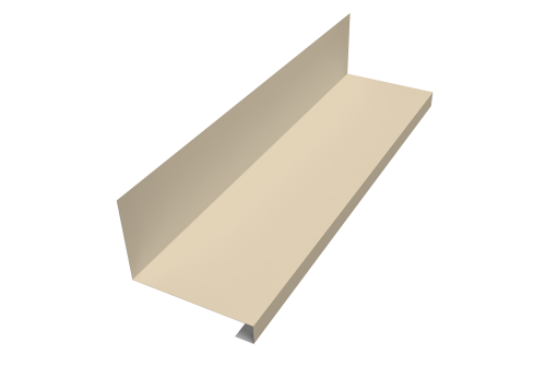 Планка примыкание нижнее к трубе для Кликфальц Pro Grand Line 0,5 Satin с пленкой RAL 1015 светлая слоновая кость (2м)