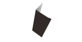 Нащельник для калиток и ворот 25х35 жалюзи Milan, Tokyo, Palermo 0,5 Satin RR 32 темно-коричневый (L2,5)