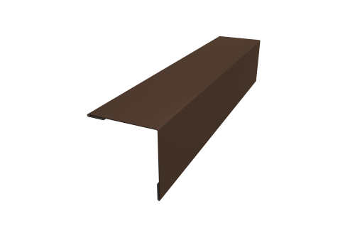 Планка завершающая 50х50 жалюзи Milan 0,5 Satin RAL 8017 шоколад (2м)