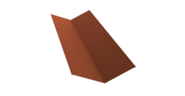 Планка ендовы верхней 145х145 Grand Line 0,5 Satin с пленкой RAL 8004 терракота (3м)